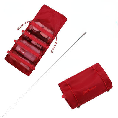 ブラシの口紅の貯蔵化粧品袋のオルガナイザー旅行ナイロン網の洗面用品袋